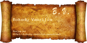 Bokody Vaszilia névjegykártya